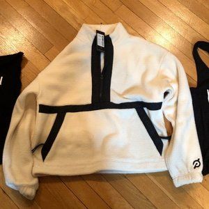 Women’s Peloton Sherpa 1/4 Zip Pullover NWT Size S Small + Bonus Fun Shirts!